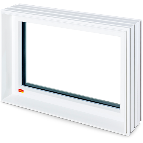 Casement window MEATHERMO AQUA mit fixed glazing