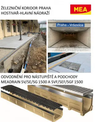 Železniční koridor Praha Hostivař – Hlavní nádraží s odvodněním MEA