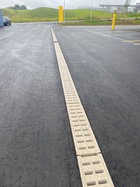 Monolithic drainage solution for DHL base in Altensteig